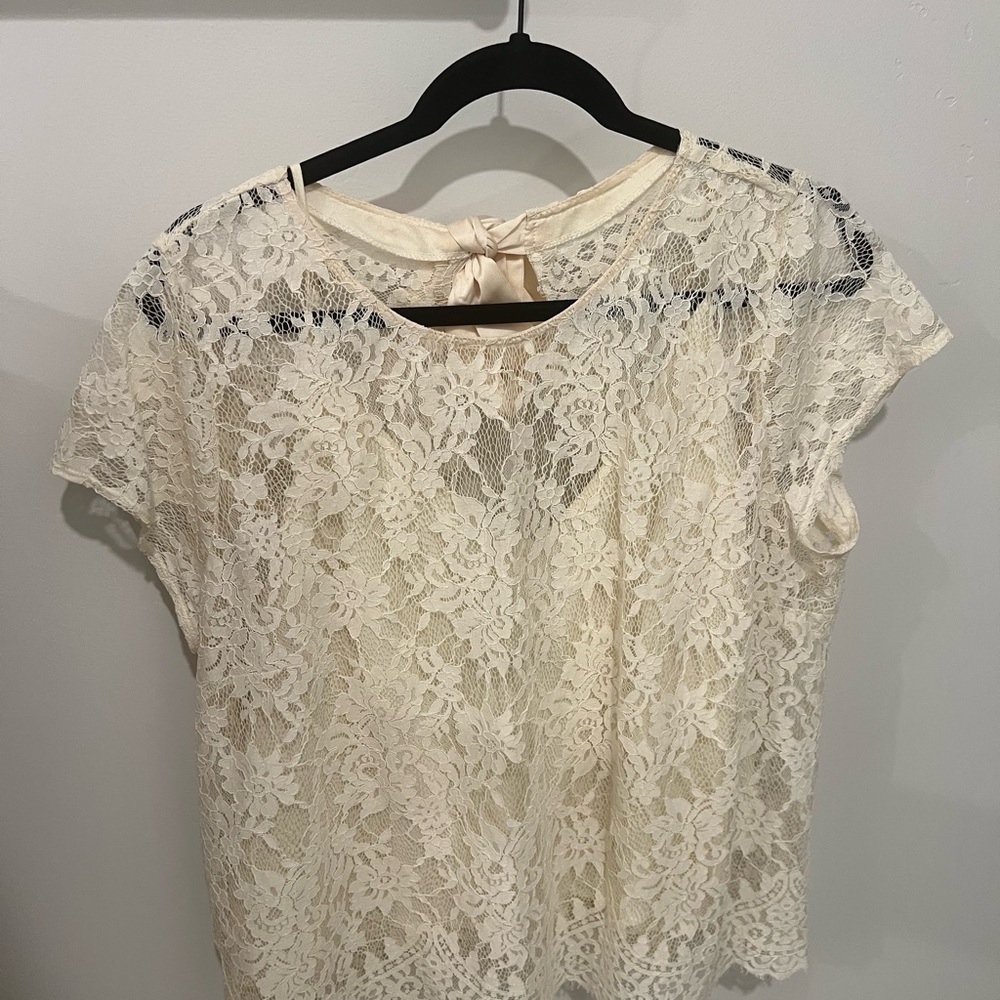 Abercrombie & Fitch Cream Lace Blouse